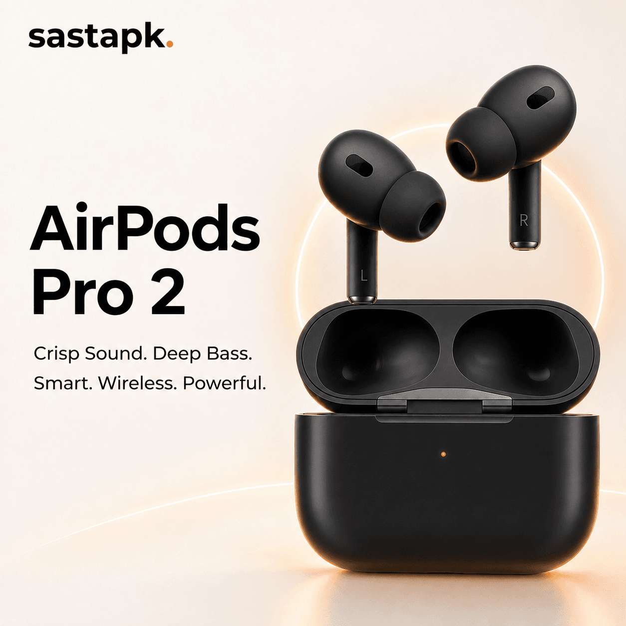 Airpod Pro 2 TWS Wireless Earbuds β Matte Black